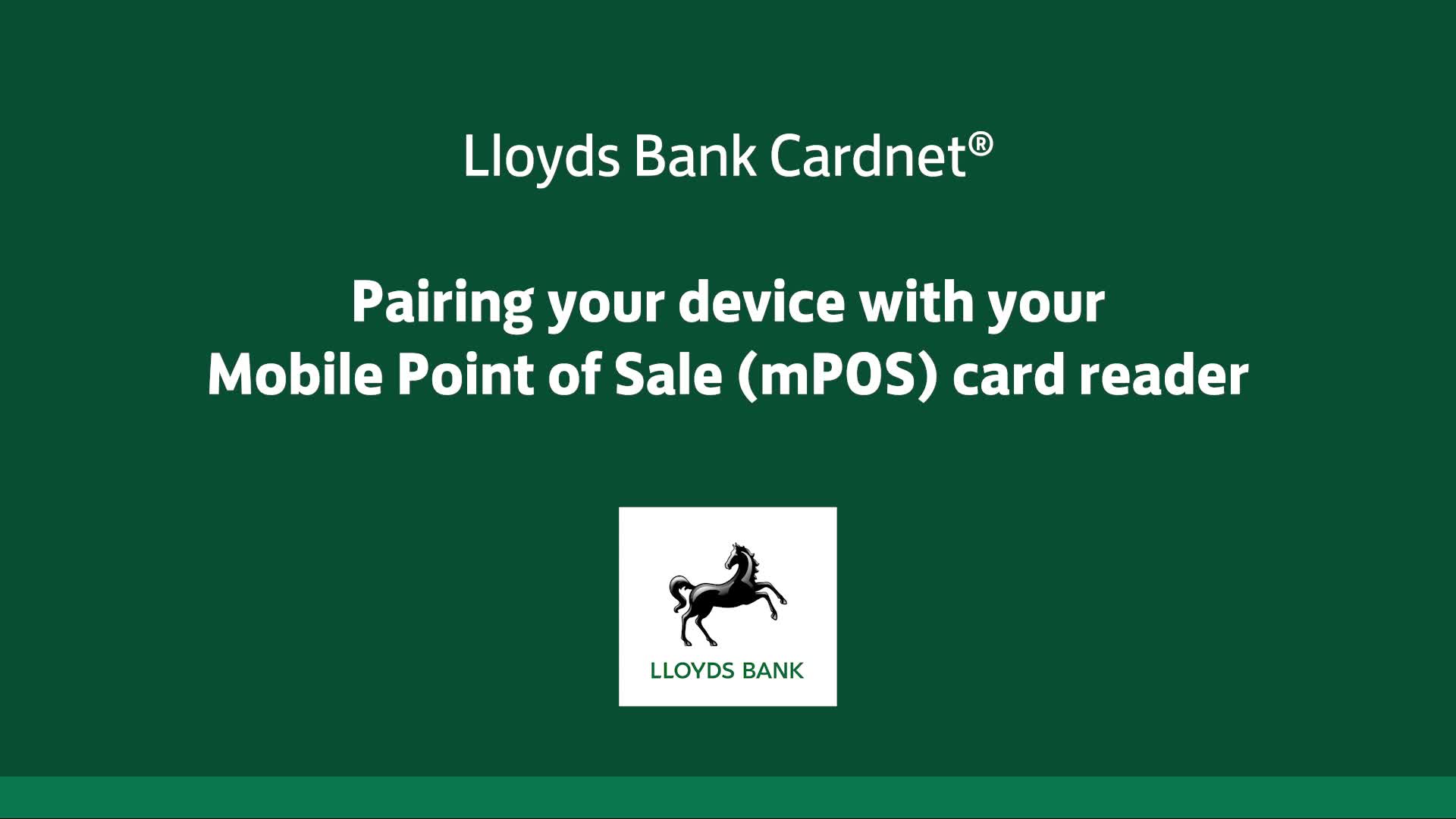Lloyds Bank Cardnet mPOS Card Reader App setup